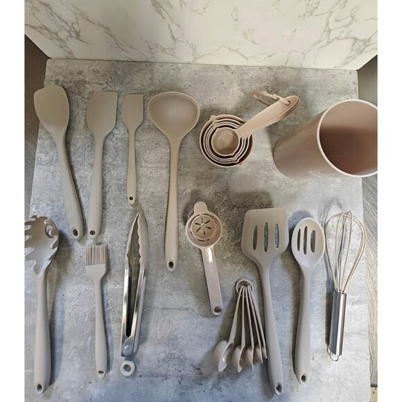 22Pcs Heat Resistant Utensils Spatula Spoon Whisk Dishwasher Safe Kitchen - Picture 2 of 13